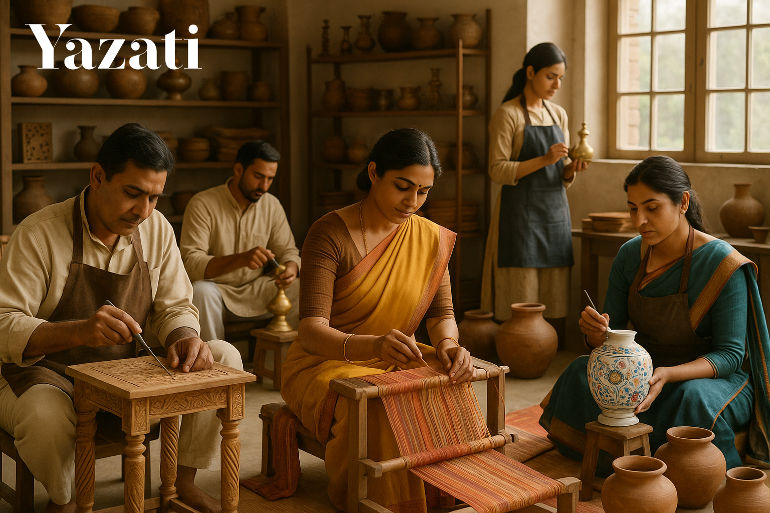View of How Indian Artisans Power the Global Home Décor Market - Yazati