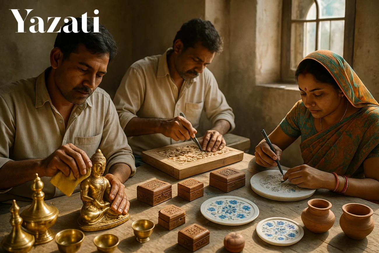 Indian Handicraft Materials Explained: Wood, Brass, Marble, and More