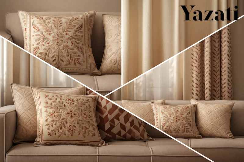 Indian Cushion Covers & Curtains Setting Global Trends