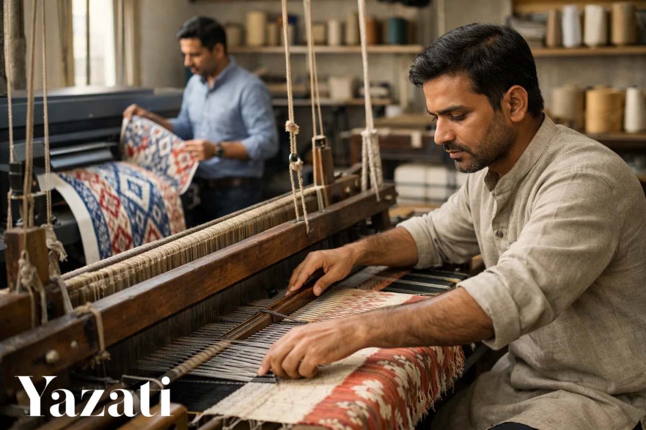 How Yazati Combines Digital Printing and Handloom Techniques