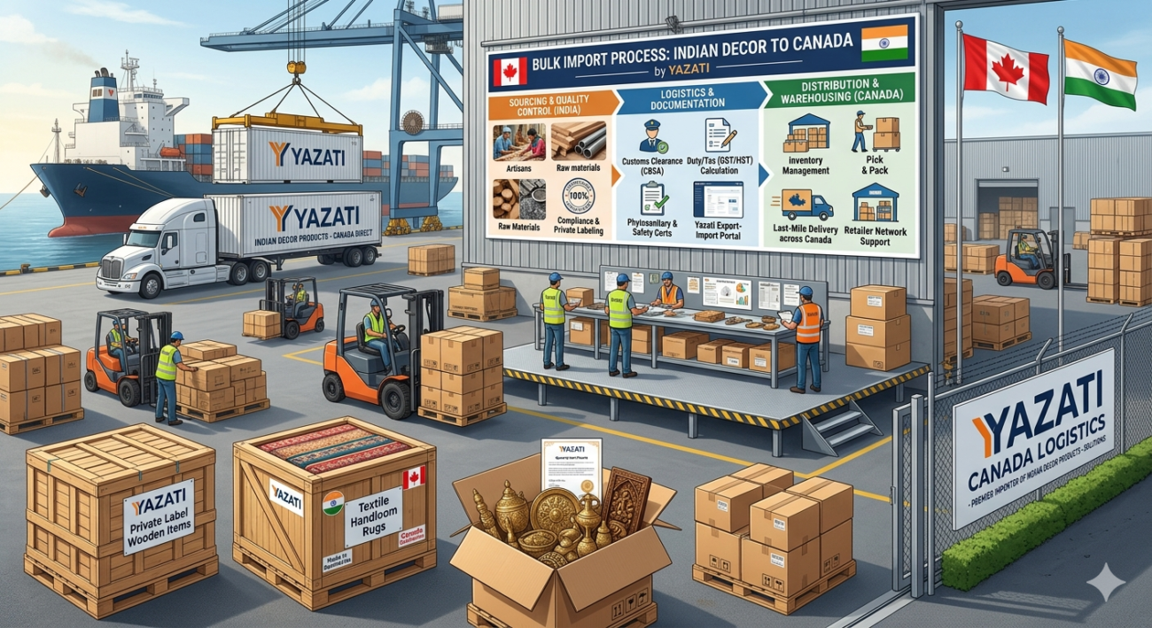 Bulk Import of Indian Decor Products to Canada