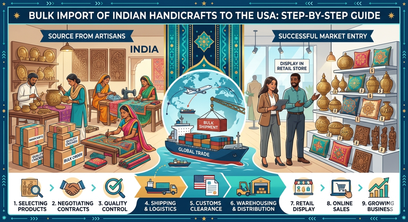 Bulk Import of Indian Handicrafts to the USA: Step-by-Step Guide