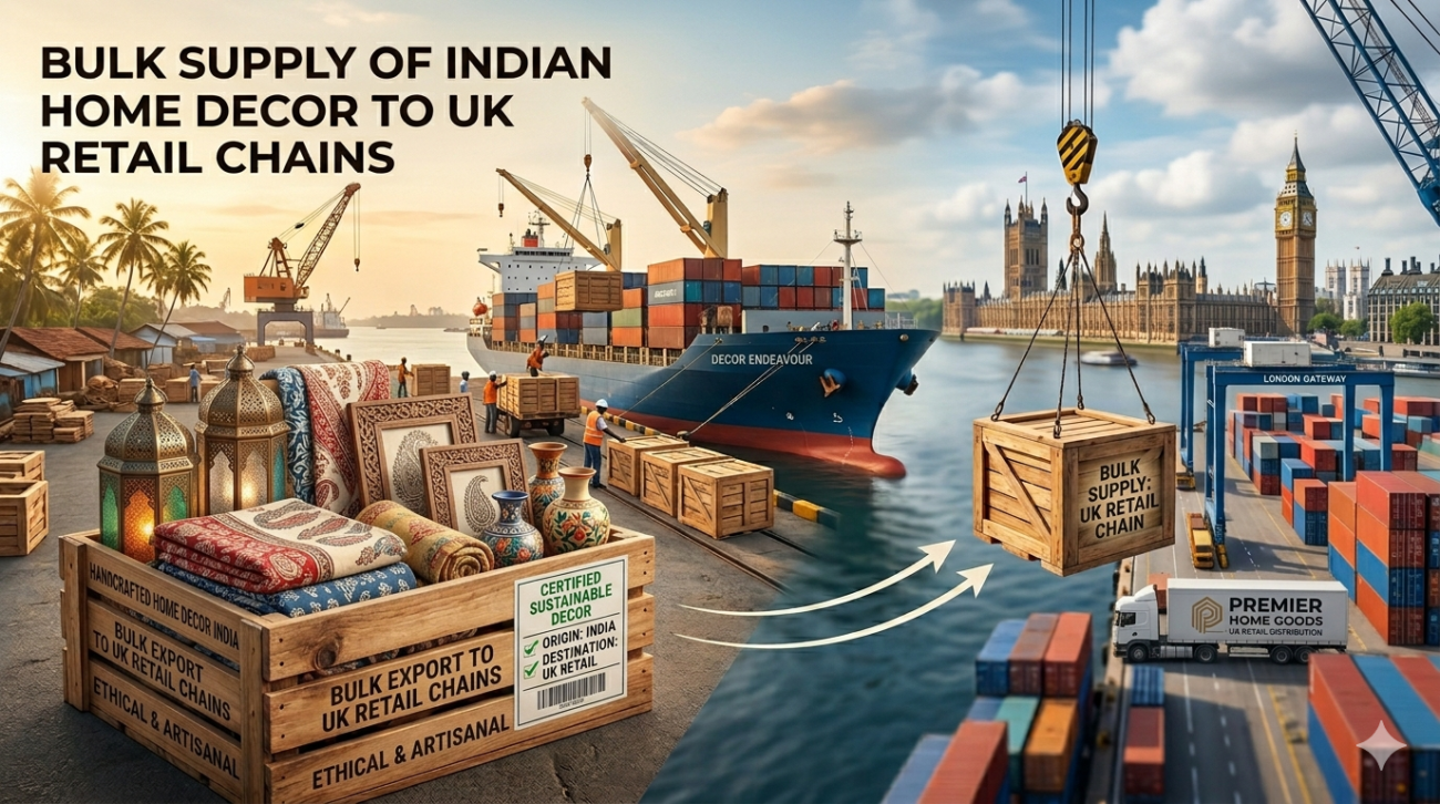 Bulk Supply of Indian Home Decor to UK Retail Chains