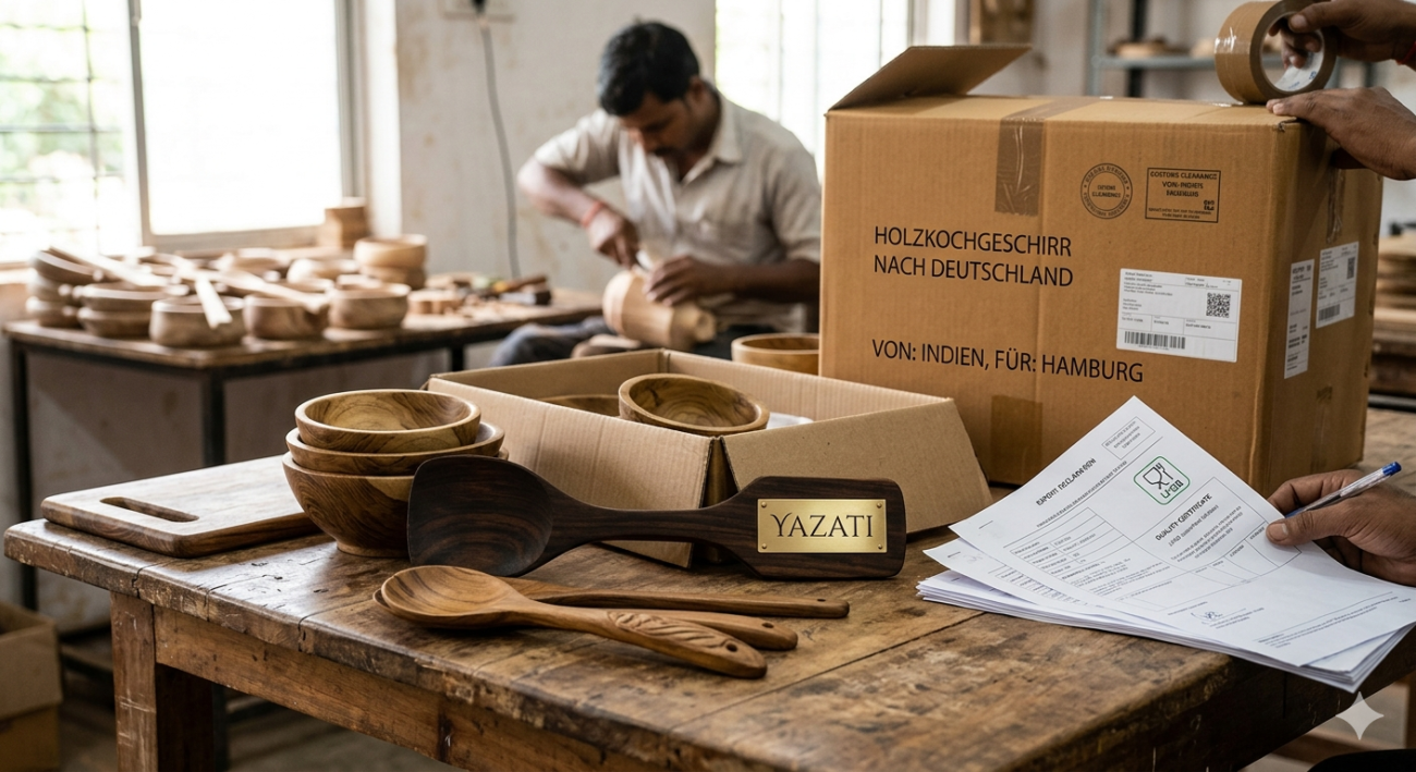 How to Export Wooden Cookware from India to Germany