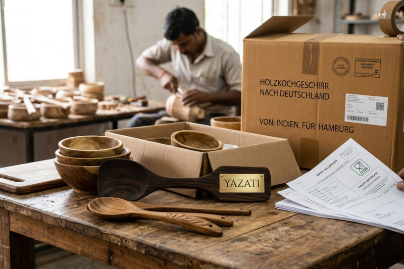 How to Export Wooden Cookware from India to Germany