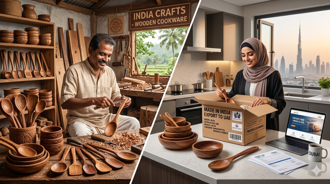 How to Export Wooden Cookware from India to the UAE