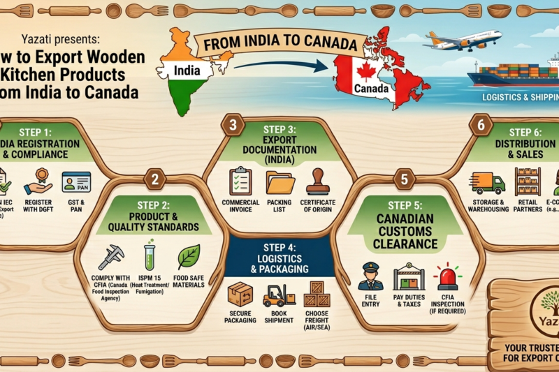 How to Export Wooden Kitchen Products from India to Canada