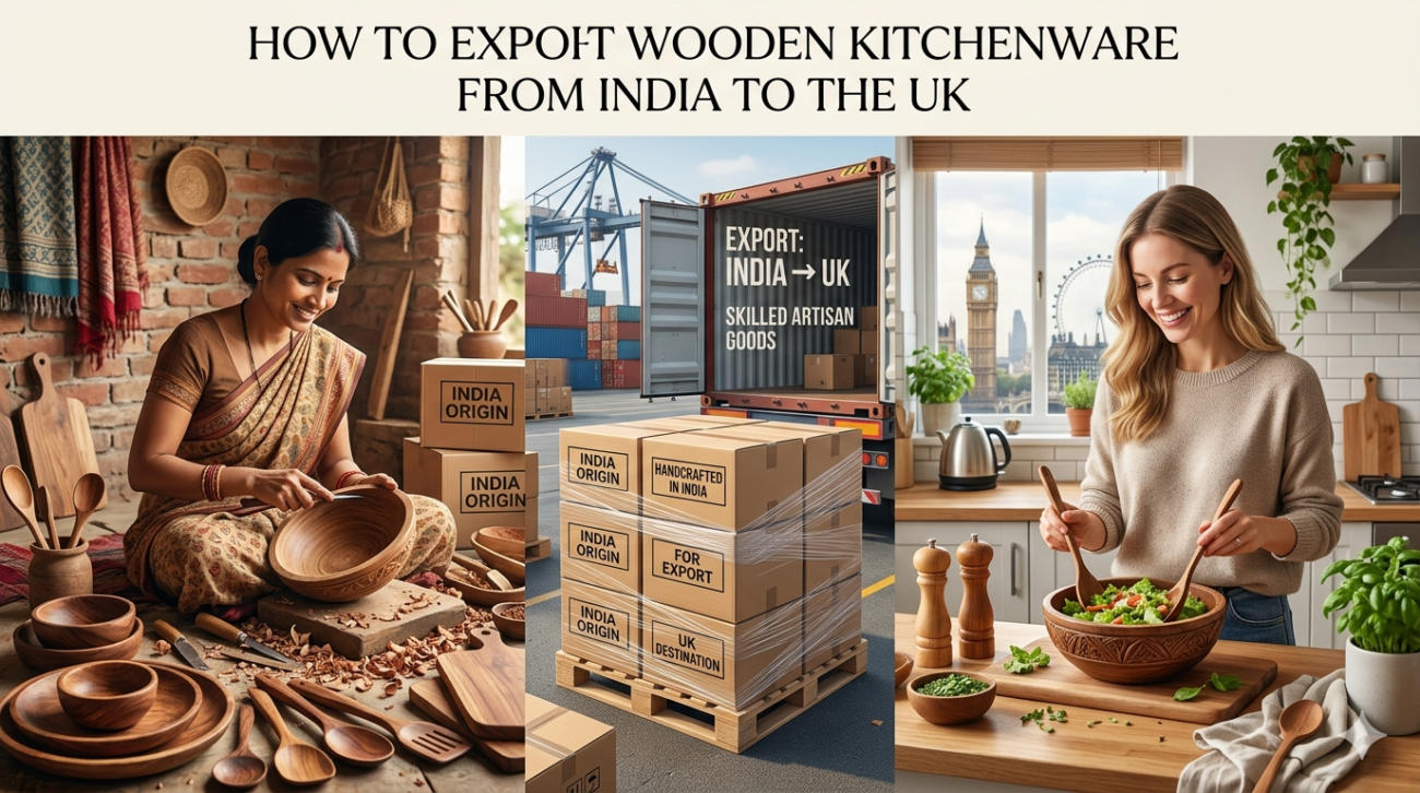 How to Export Wooden Kitchenware from India to the UK