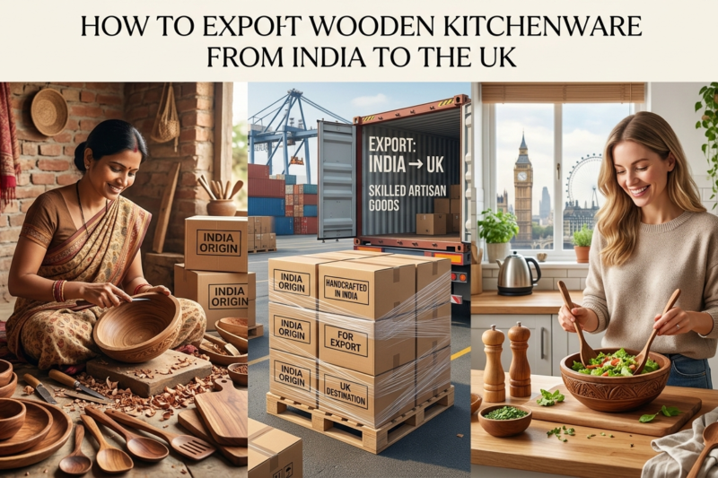 How to Export Wooden Kitchenware from India to the UK