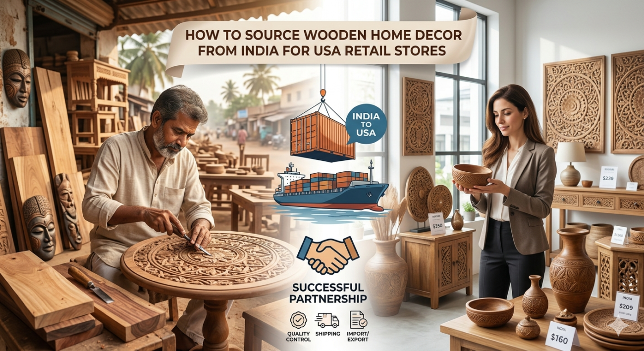 How to Source Wooden Home Decor from India for USA Retail Stores