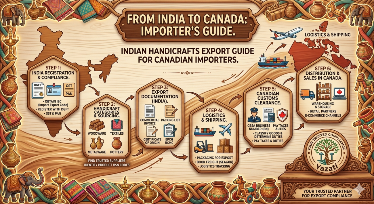 Indian Handicrafts Export Guide for Canadian Importers