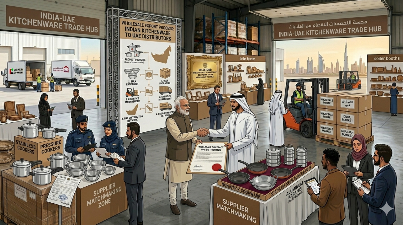 Wholesale Export of Indian Kitchenware to UAE Distributors