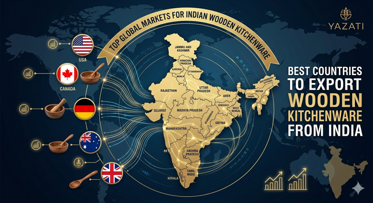 Best Countries to Export Wooden Kitchenware from India