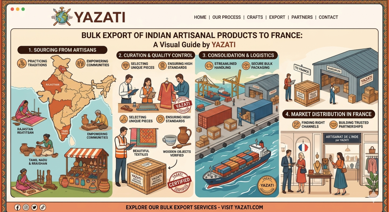 Bulk Export of Indian Artisanal Products to France