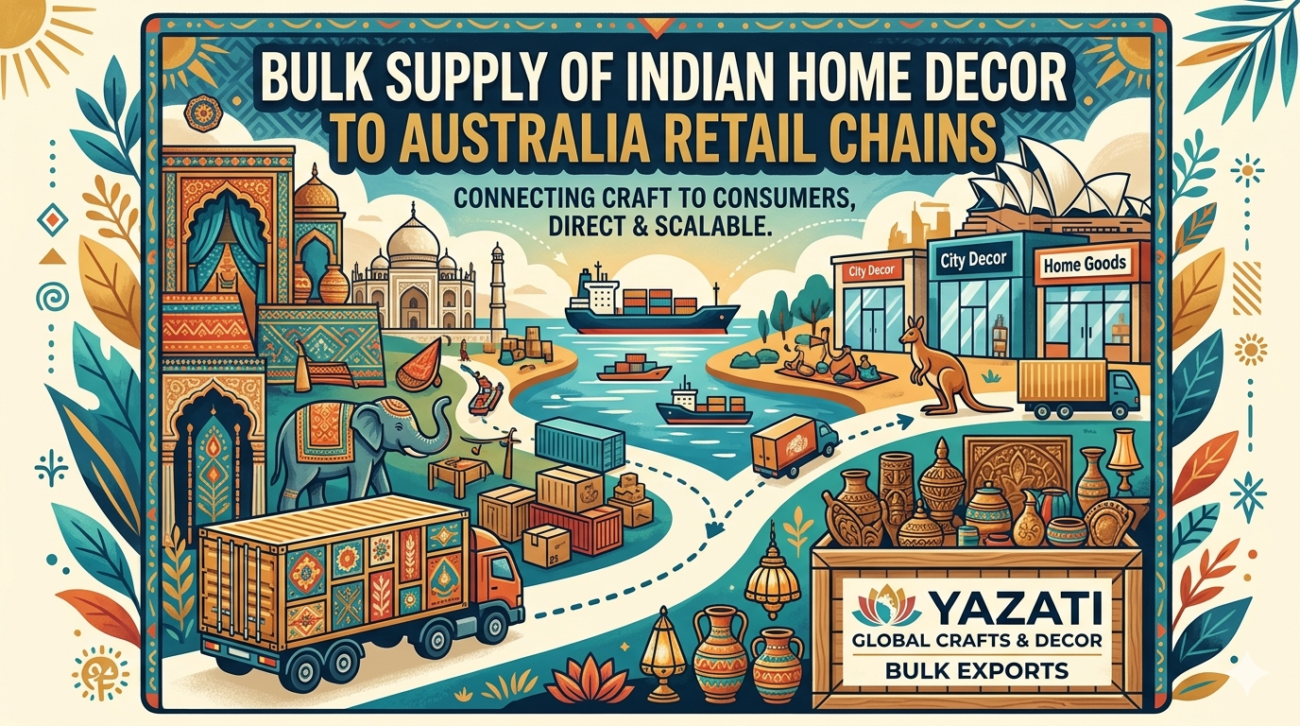 Bulk Supply of Indian Home Decor to Australia Retail Chains