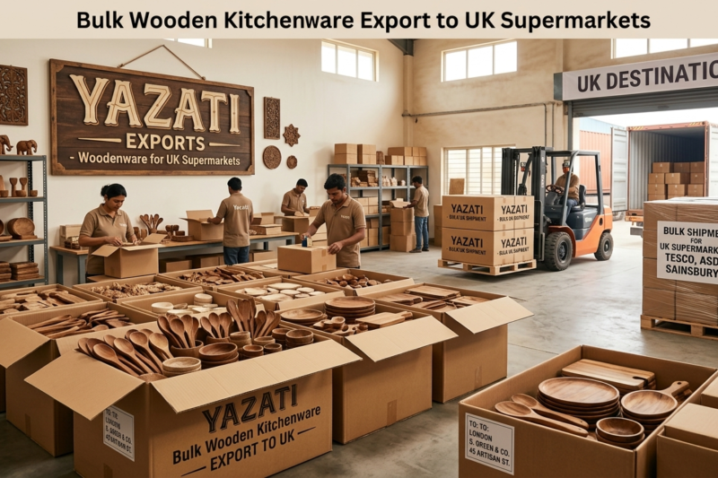 Bulk Wooden Kitchenware Export to UK Supermarkets