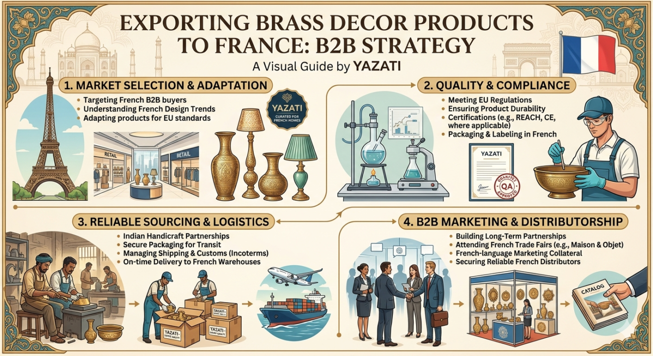 Exporting Brass Decor Products to France: B2B Strategy