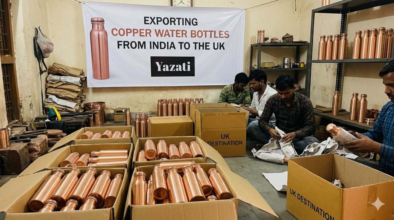 Exporting Copper Water Bottles from India to the UK