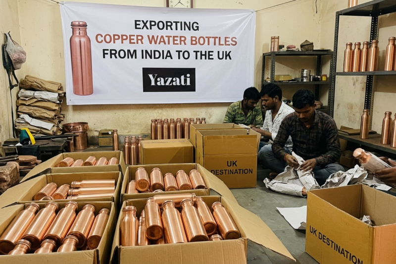 Exporting Copper Water Bottles from India to the UK