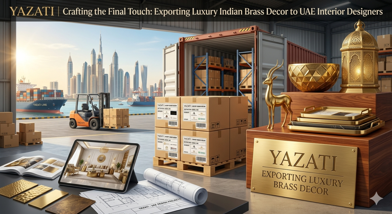 Exporting Luxury Brass Decor to UAE Interior Designers