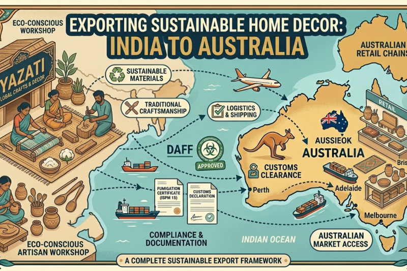 Exporting Sustainable Home Decor from India to Australia