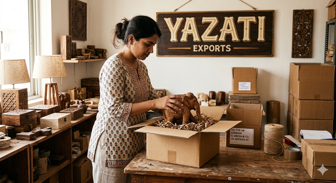 How to Export Handmade Wooden Decor from India to the UK