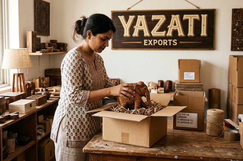 How to Export Handmade Wooden Decor from India to the UK