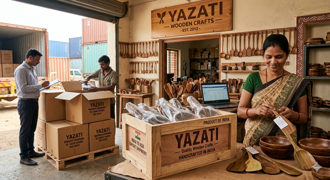 How to Export Wooden Cookware from India to Saudi Arabia