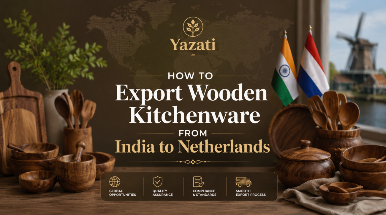 How to Export Wooden Kitchenware from India to Netherlands