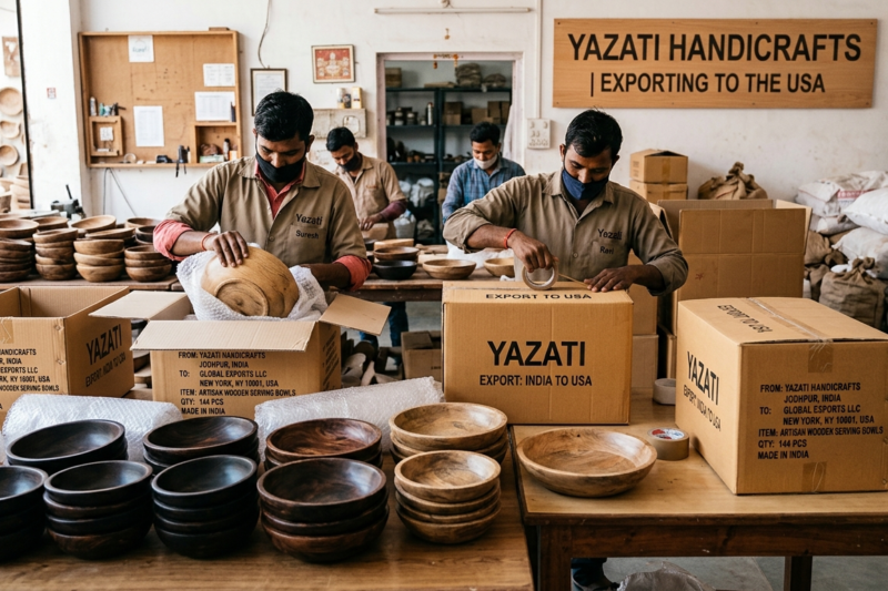 How to Export Wooden Serving Bowls from India to the USA