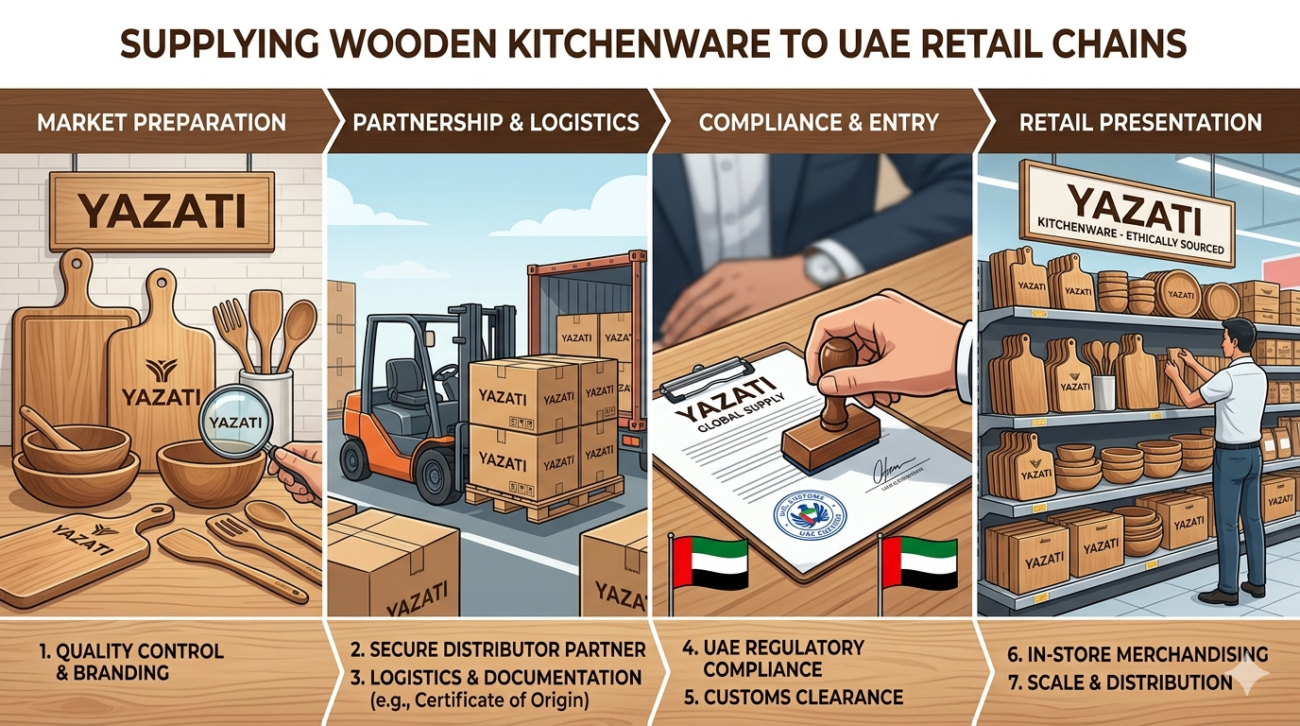 How to Supply Wooden Kitchenware to UAE Retail Chains