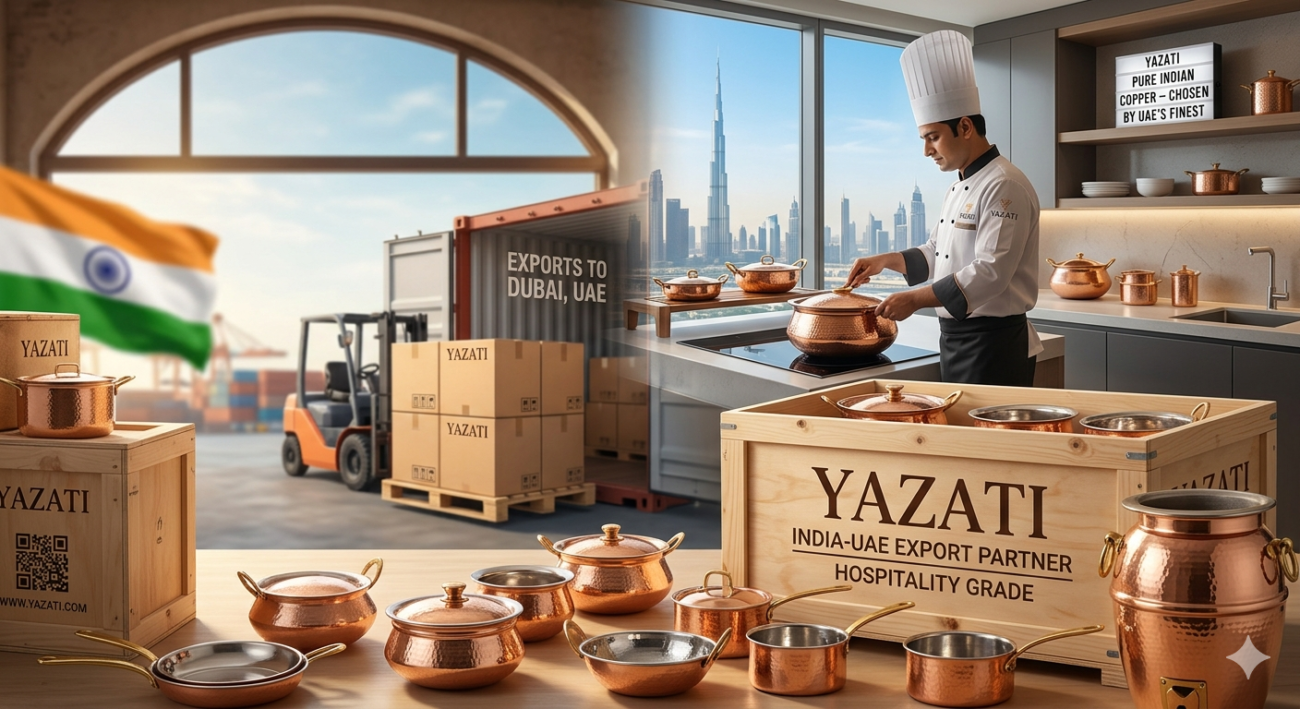 Indian Copper Cookware Export to UAE Hospitality Industry