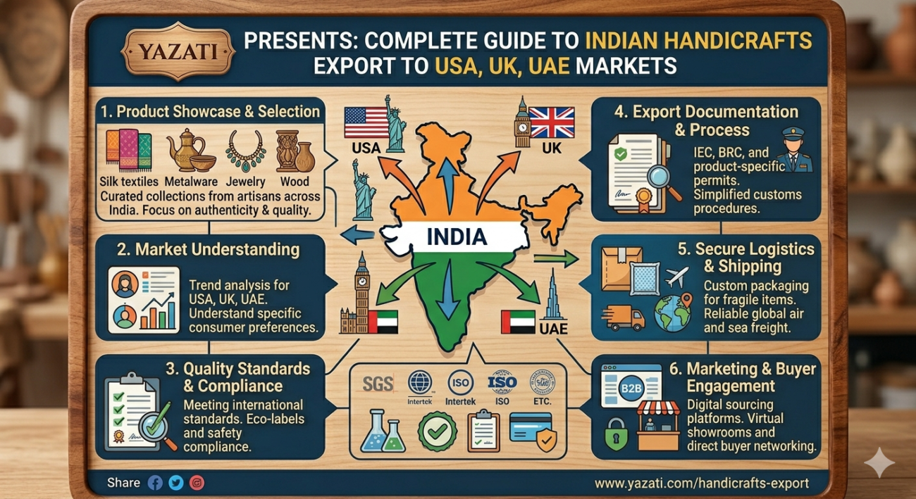 Indian Handicrafts Export Guide for USA, UK, UAE Buyers