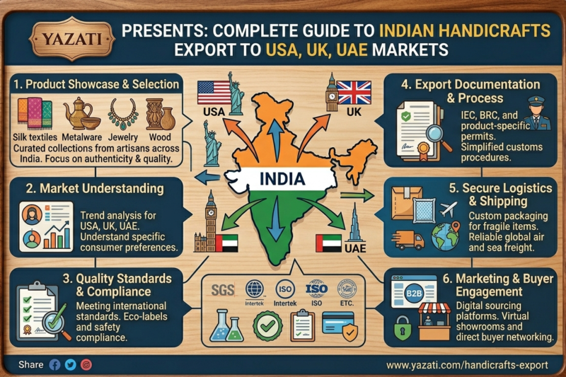 Indian Handicrafts Export Guide for USA, UK, UAE Buyers