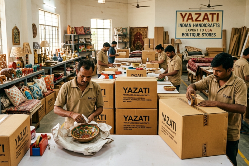 Private Label Indian Handicrafts Export to USA Boutique Stores