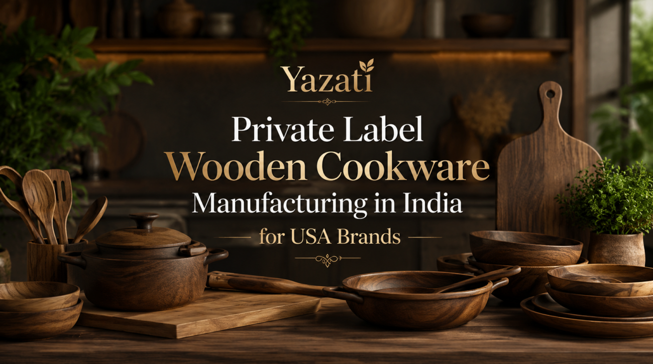 Private Label Wooden Cookware Manufacturing in India for USA Brands