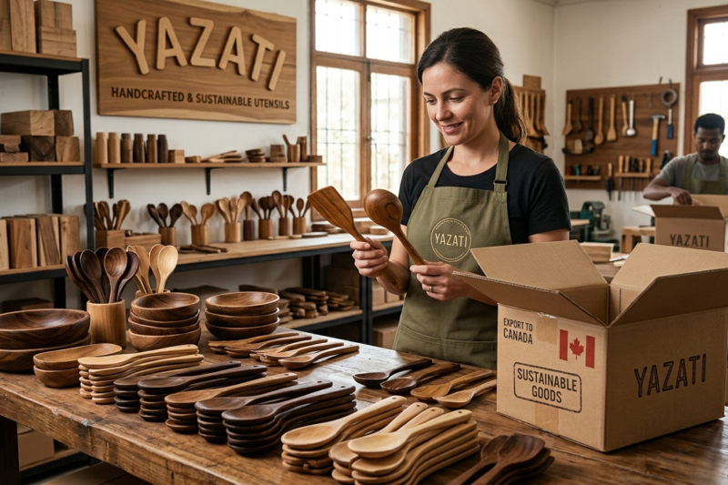 Sustainable Wooden Utensils Export to Canada