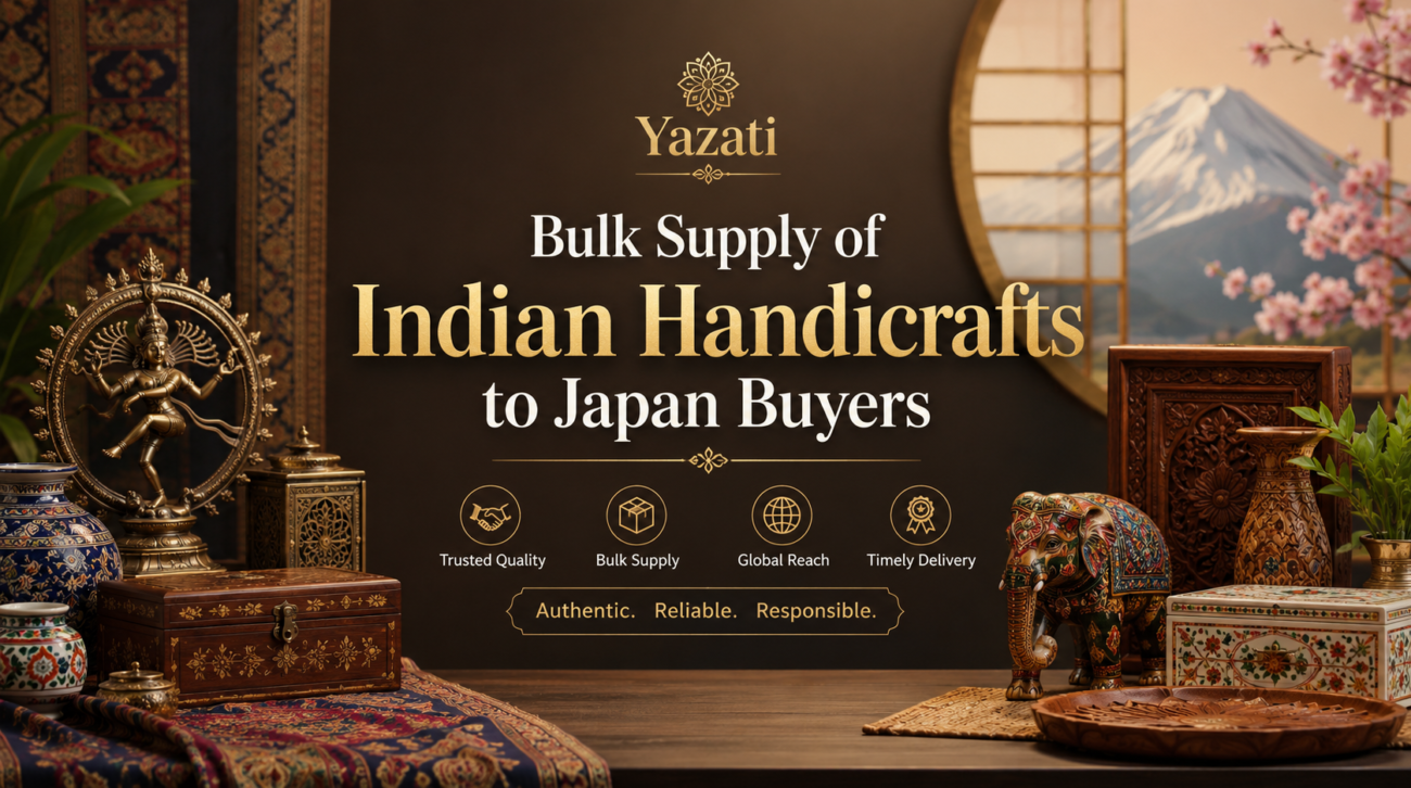 Bulk Supply of Indian Handicrafts to Japan Buyers – Discover proven export strategies, market trends, buyer expectations, logistics, compliance requirements, and business opportunities for supplying Indian handicrafts to Japan.