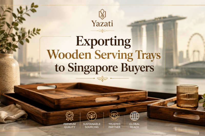 Exporting Wooden Serving Trays to Singapore Buyers