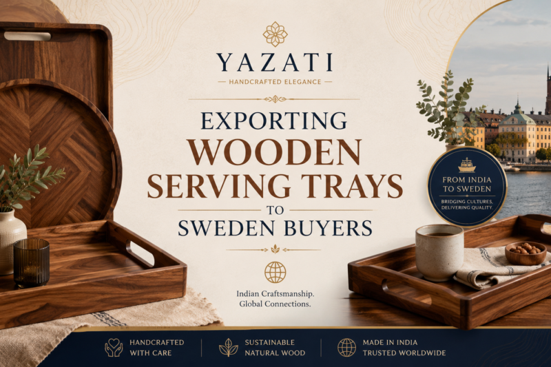 Exporting Wooden Serving Trays to Sweden Buyers