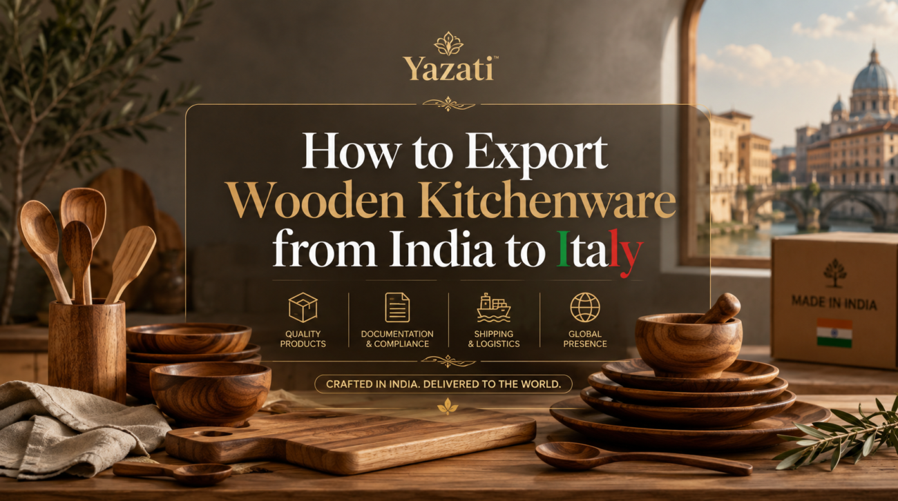 How to Export Wooden Kitchenware from India to Italy