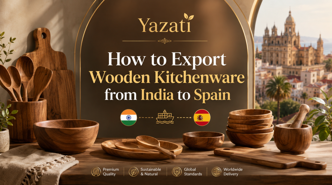 How to Export Wooden Kitchenware from India to Spain