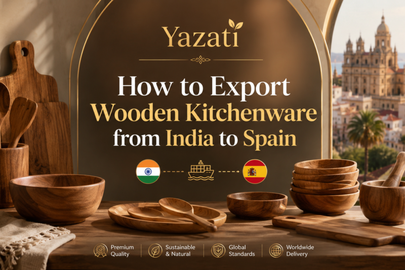 How to Export Wooden Kitchenware from India to Spain