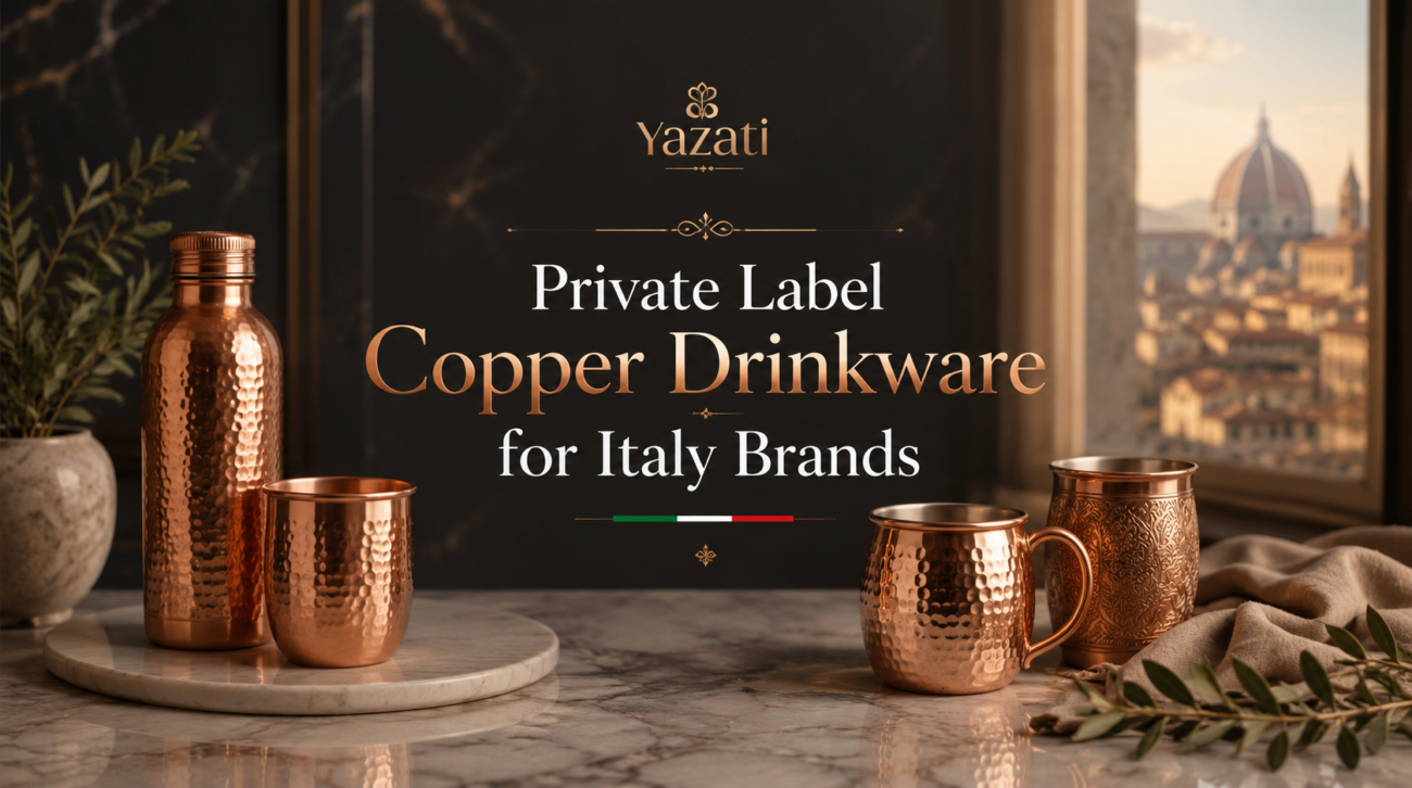 Private Label Copper Drinkware for Italy Brands