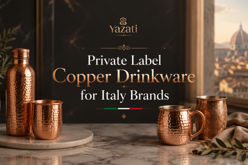 Private Label Copper Drinkware for Italy Brands