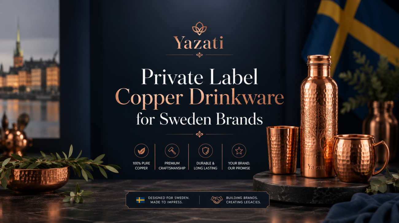 Private Label Copper Drinkware for Sweden Brands