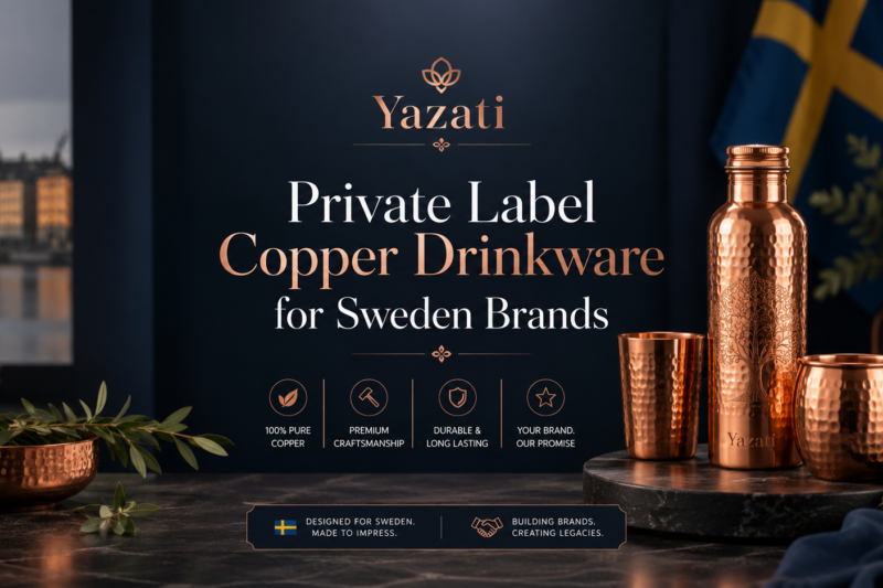 Private Label Copper Drinkware for Sweden Brands